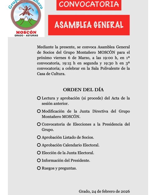 Asamblea General de Socios Asamblea General de Socios